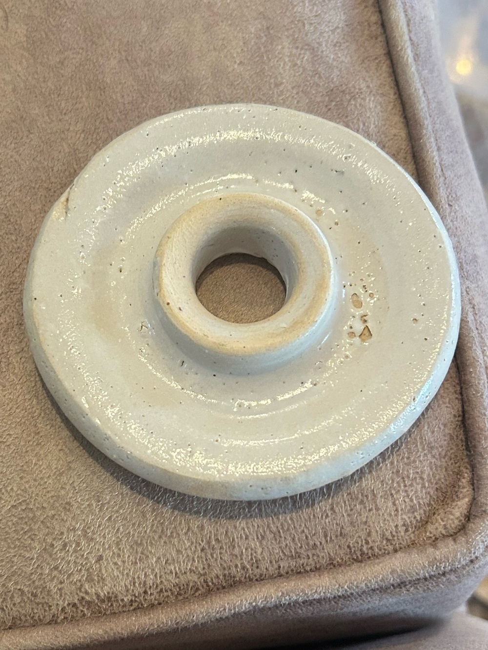 Vintage STONEWARE BUTTER CHURN CROCK LID